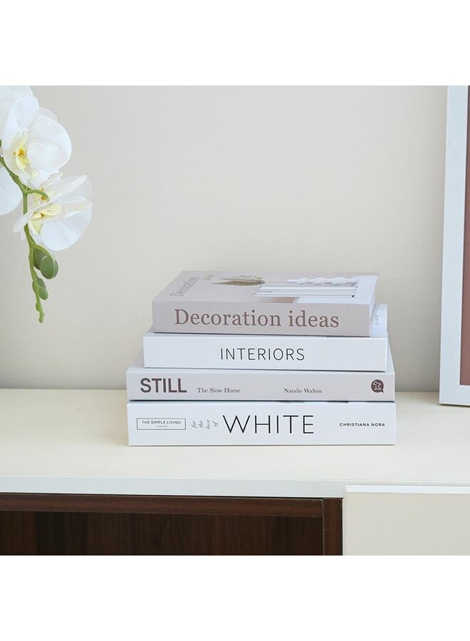 LAMAY 4PCS Preppy Decorative Fake Books Funky Aesthetic Room Decor Coffee Table Faux Books Decor for Decoration Bookshelf Stuff Things - Image 4